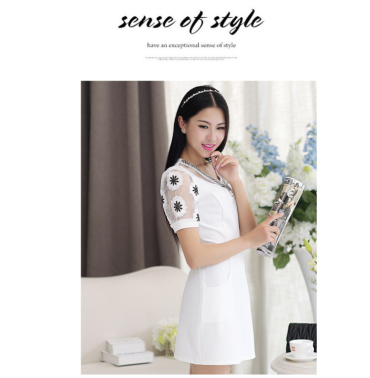 2015新款時尚女裝 氣質女士純色雪紡衫中長款 韓版修身上衣女