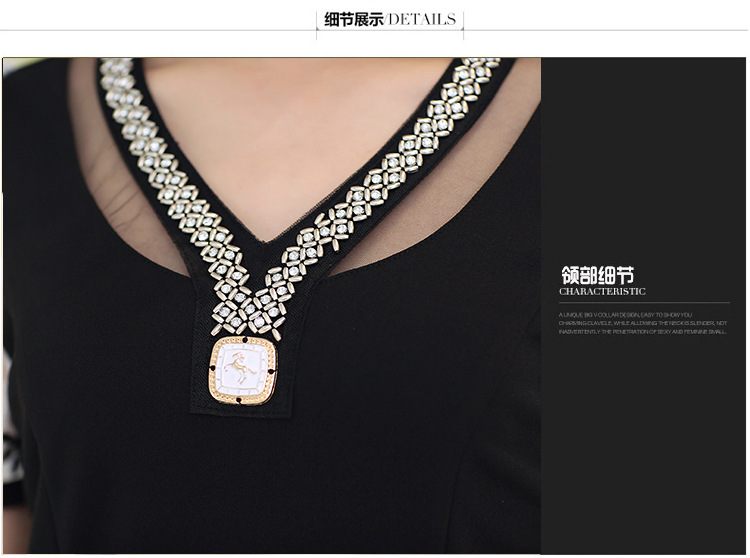 2015新款時尚女裝 氣質女士純色雪紡衫中長款 韓版修身上衣女