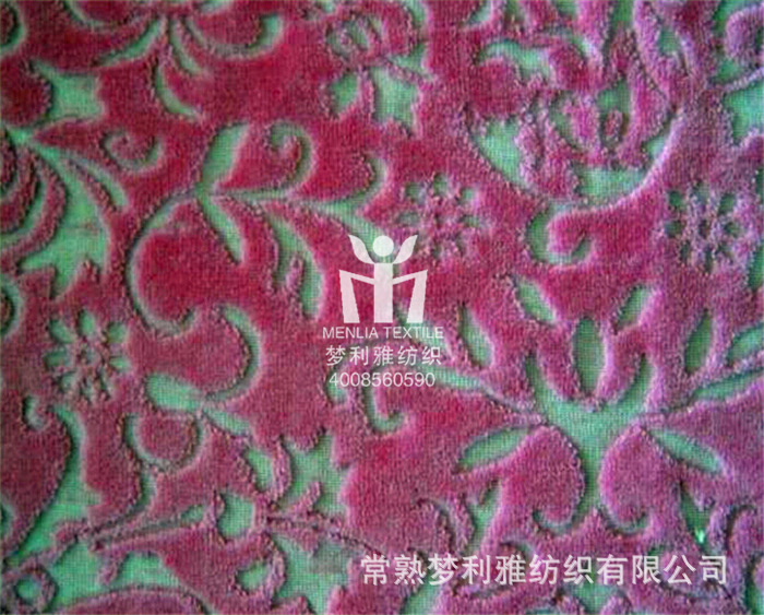 常熟夢利雅紡織 天鵝絨提花3