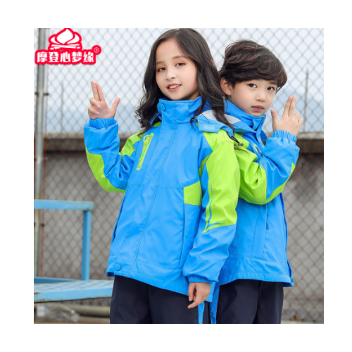 兒童沖鋒衣校服三合一可拆卸加絨加厚幼兒園園服秋冬學生運動套裝