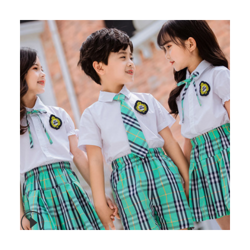 幼兒園園服夏裝新款小學生校服夏季短袖班服兒童套裝畢業服英倫風