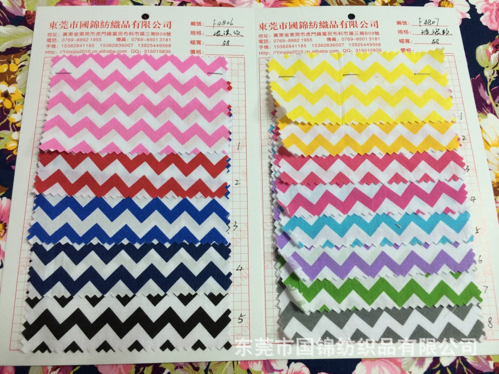 波浪紋印花布  12元一碼