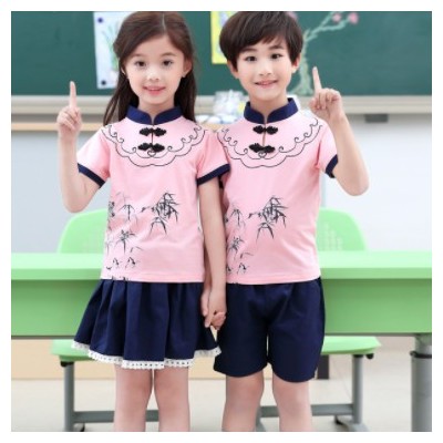 小學(xué)生中國風(fēng)校服套裝2021夏季新款幼兒園園服兒童裝班服套裝