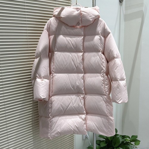 高級感羽絨服女款中長款繭型泡芙加厚連帽2024新款寬松韓版面包服