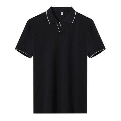 男式POLO衫夏季純色菠蘿棉免燙短袖輕奢商務(wù)中青年休閑高級感t恤