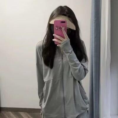 跨境冰絲防曬衣女生夏季防紫外線防曬服外套薄款透氣戶外寬松上衣