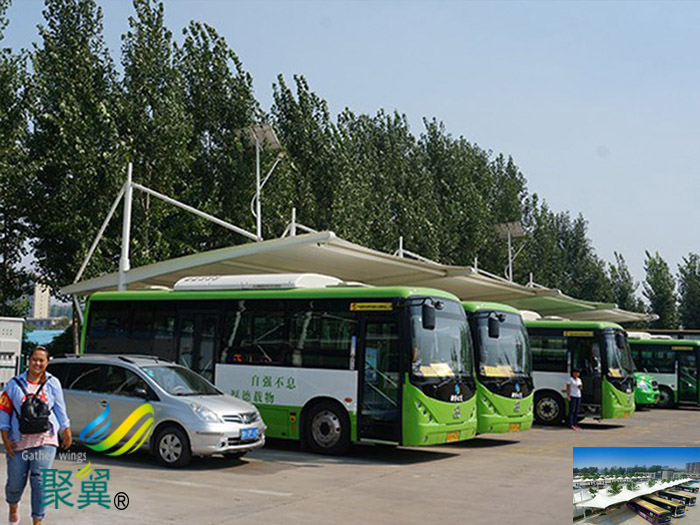 蘇州鋼膜結構大巴自行停車(chē)棚安裝廠(chǎng)家定制工程報價(jià)