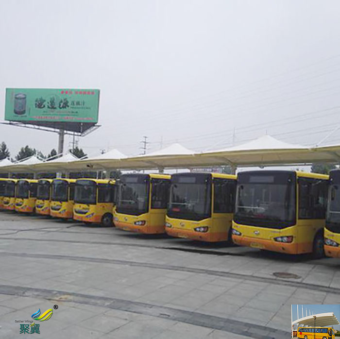 湖南景觀(guān)膜結構大巴車(chē)電動(dòng)停車(chē)棚廠(chǎng)家加工施工設計